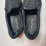 J/Slides Black Snake Zipster Leather Sneaker Size 9 Photo 4