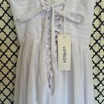 Chiffon Pleated Formal Dress White Size 0 Photo 2
