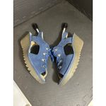 Fly London  Ylva Blue Suede Lace-Up Peeptoe Wedge Sandals Womens 42 US 11 Photo 3