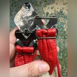 Vintage 80s Revcor red leather metal buckle wrap belt, size small medium Photo 9