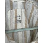 Aerie  Pool to Party Striped Linen Button Down Shirt coverup Relaxed oversized XS Photo 4