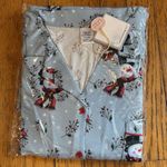 Fashion by Mirabeau Sleep Dress Womens Medium Blue Snowman Long Sleeve Pajama C Photo 0
