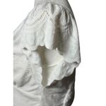 Urban Romantics NEW White Peplum Eyelet Ruffle Sleeve Wrap Crop Top By  Size XL Photo 1