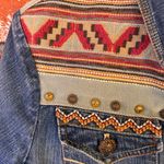 Coldwater Creek SW Aztec print peplum denim jacket Size Medium Photo 8