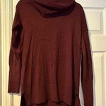 Loft  Burgundy High Low Cowl Neck Sweater Size Medium Photo 0