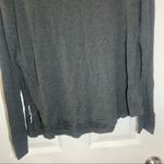 Lou & grey Dark Grey Knit Long Sleeve Side Slit Top M Photo 5