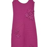 Amur Allegra crochet Floral Knit Midi pink pearl sleeveless pullover size large Photo 3