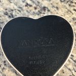 Pandora  Heart-Shaped 2 tiered velvet lined leather floral design jewelry case Photo 6