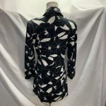 George Womens Black White Floral Trench Coat‎ 4 Classic Preppy Spring Artsy Photo 10