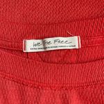 We The Free FP Red Waffle Knit Oversized Pullover Top Photo 9