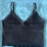 H&M Brown V-Neck Lace Tank Top Photo 0