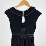 Anthropologie Elevenses Alexa Ruffle Romper Black Open Back Size 0 Photo 5