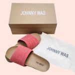 Johnny Was  Coral Solid Stitch Slip On Suede Sandal Size 10 Boho Chic NWT Photo 6
