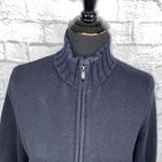 Karen Scott full zip sweater jacket Black Sz Large Photo 3