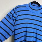 T.La Anthropologie Blue Black Stripe Ruffle Mockneck Top Plus 3X Long Sleeve New Size undefined Photo 5