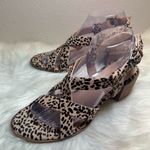 Madewell Alyssa Chunky Sandal Spot Calf Hair Block Heels Sandals Size 8 Photo 3