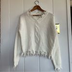 Full Circle Trends ⭐️ Distressed White Sweater Size Large But Fits A Small Photo 0