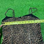 Edikted  Women's M Spaguetti Strap Lace Bow‎ Leopard Print Dainty Glam Top Photo 4