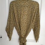 Jen's Pirate Booty  $132 Crowne Yellow Floral Kimono Jacket Top Size P Small Photo 2