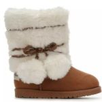 Makalu 8 Cozy Land Fur Boots In BLACK Straps & Ball Style Photo 1