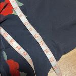 ZARA NWT STUNNING Floral Ruffle Black Top with Red Flowers - Sz Medium Photo 9