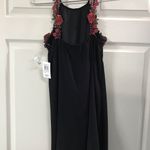 B Darlin B. Darlin Black Mini Dress w/ Rose Straps Size 0 Photo 1