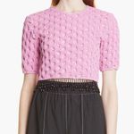 Ganni Pink Crop Top with Fringe Photo 0