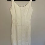 Club Monaco Fitted Tank Top Dress, White, Size 0, EUC Photo 0