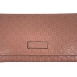 Gucci  Pink Microguccissim Leather Long Bifold Wallet GG Logo Photo 0