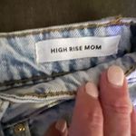 Cotton On  Mom Jean High Rise Light Wash Blue Jean Shorts Frayed Hem Casual Photo 2