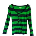 Old Navy  S Green Navy Wide Stripe Shirt Top Photo 0
