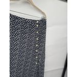 Gap  Side Button Floral Midi Skirt Women 14 Navy Blue Cottage Peasant Prairie Photo 6