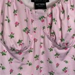 Hot Topic Sweet Society Pink Roses Top Size L Tank Top Cropped Photo 4