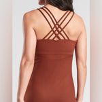 Athleta hyper focused bra dress in powervita in dried cinnamon brown size small Photo 2