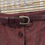Classique Works Vintage Purple Red Tweed Wool Belted Midi Button Up Skirt Size undefined Photo 7