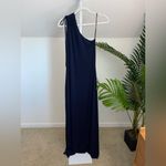 Halston Heritage Halston Dana Jersey Navy Blue Dress Gown 2 Photo 2