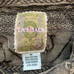 Vintage Flashback Vest Metallic Brown Floral Detail Lace Embroidered High Neck Brown Size M Photo 8