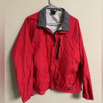 REI Jacket Women’s Size XL Red E1 Elements Full Zip Pockets Hooded Nylon Rain Photo 0