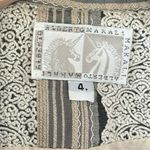 Alberto Makali Vintage 90s Blazer Jacket Women’s 4 USA MADE Grey/White Brocade Photo 4