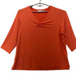 Susan Graver Blouse Size 1X Orange Photo 0