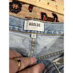 AGOLDE Womens  Riley High-Rise Straight-Leg Organic Jeans in Light Shatter Blue Photo 6