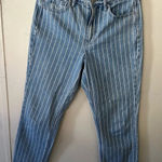 American Eagle womens Mom Jeans blue Stripe, High-Rise, 100% Cotton, Retro Sz 6 Photo 3