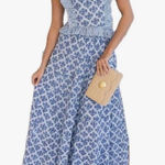 Y2K Ruffle Long Skirt Set Blue Size L Photo 0
