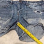American Eagle Denim Shorts Womens Size 14 Distressed Light Wash Cuffed Blue Photo 5