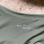 Aerie  Wide Strap Scoop Bikini Top Olive Green Women’s Size Large Swim Padded Photo 4