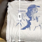 Old Navy Women's T-shirt, Size L, White with Tupac Print Photo 4