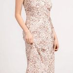 Nordstrom Rack NWT Mauby Satin Wrap Dress Dark Brown Giraffe / Size M Photo 2