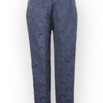 St. John  Collection ᪥ Luxe Metallic Brocade Dress Pants ᪥ Cobalt Blue ᪥ 12 Large Photo 8