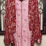 Very J  open front long sleeve flower cardigan Photo 0