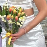 SheIn White silk skirt Photo 0